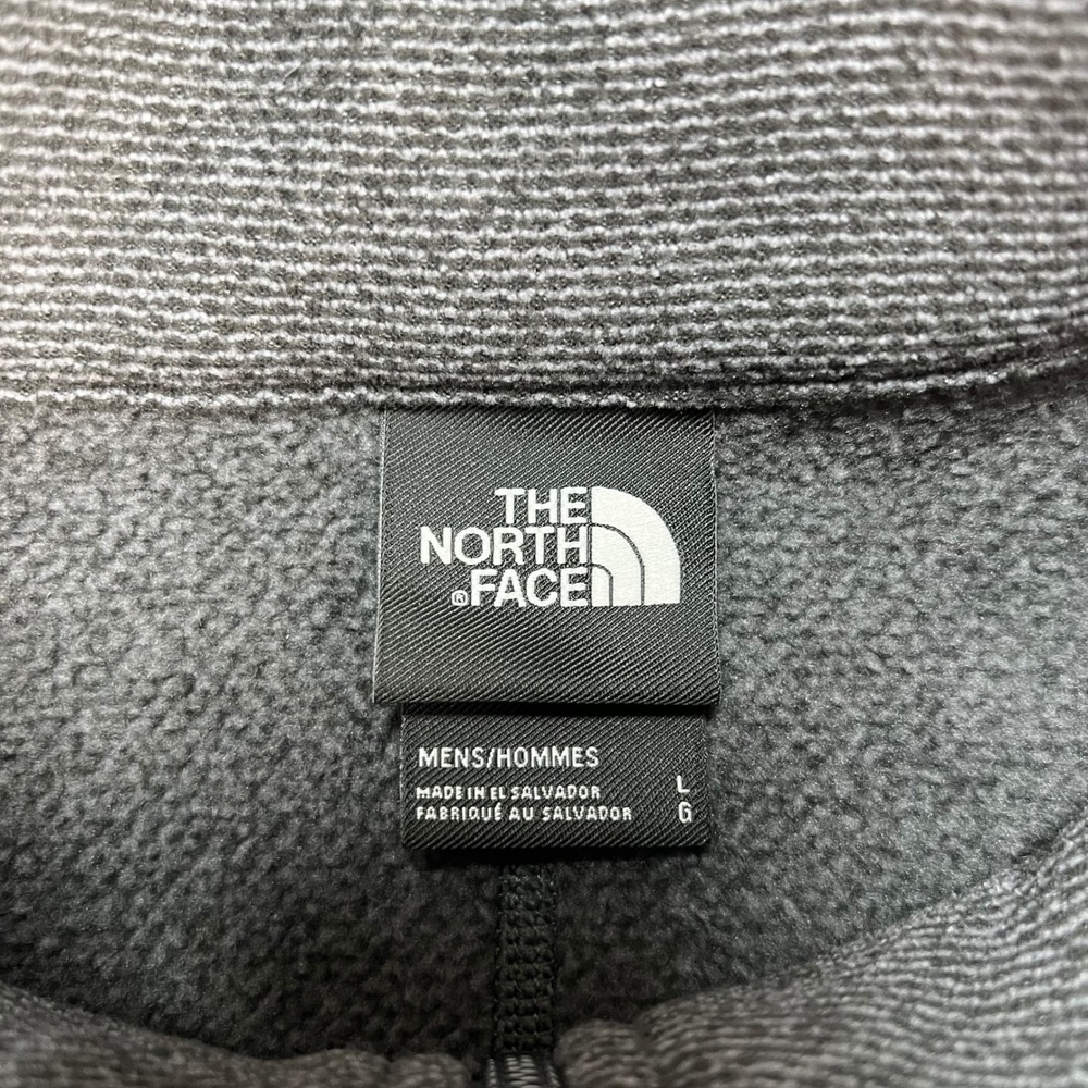The North Face Mens Textured Cap Rock Quarter Zip Fleece Asphalt Grey Size L - Picture 3 of 7